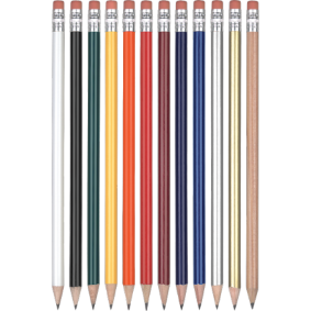 pencil range with or without erasers